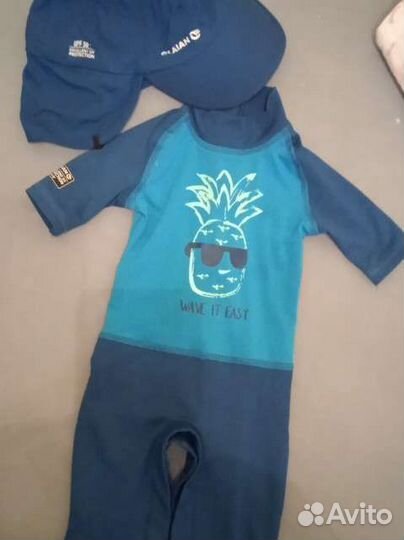 Комбинезон для плавания+ кепка decathlon