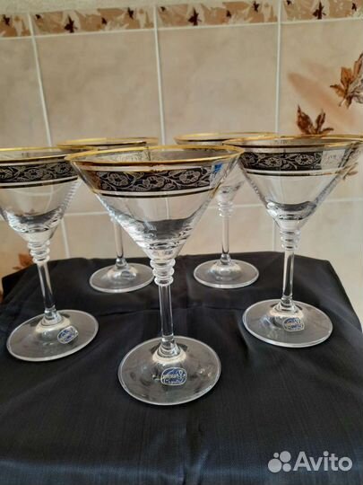 Хрустальные фужеры богемия