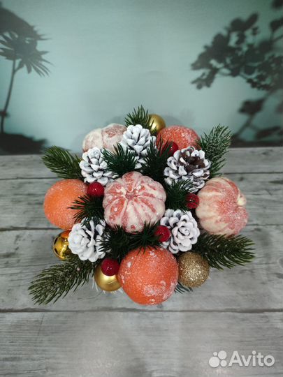 Новогодний букет из мыла