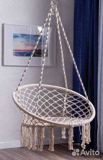Гамак-кресло с бахромой