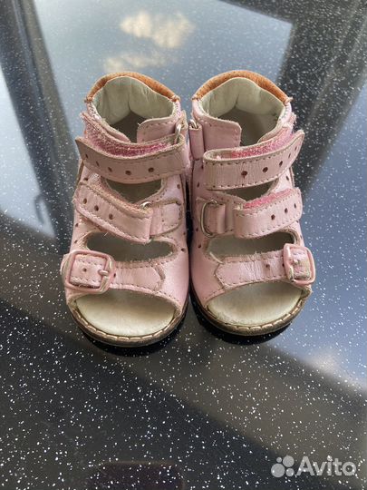 Сандали (первый шаг) для девочки 18 кожа Котофей