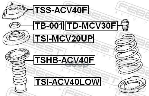 Проставка пружины toyota camry 01- TSI-ACV40LOW