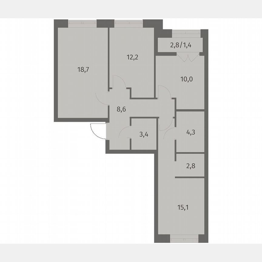 3-к. квартира, 76,5 м², 3/11 эт.