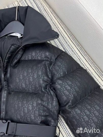 Пуховик Dior Oblique на поясе