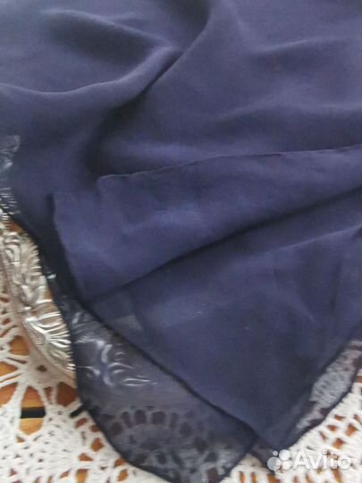 Шёлковый шифон однатонный платочек