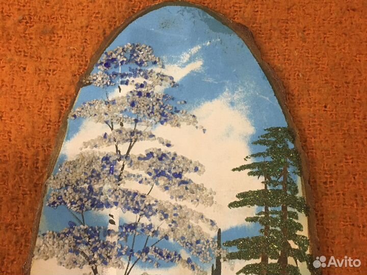 Картина Разрезе дерево 41,18 см Отл сост