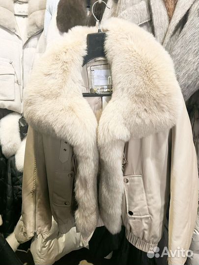 Парка модная с мехом