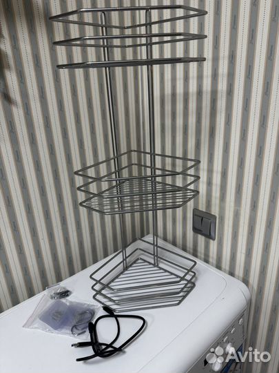 Полка для ванной угловая нержавеющая