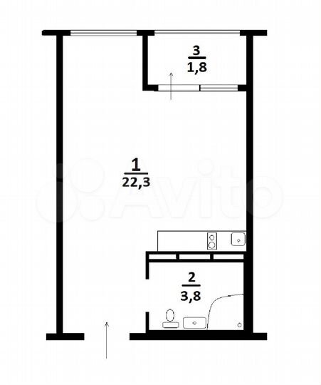 Квартира-студия, 27 м², 8/20 эт.