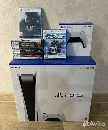 Sony PS5 +джостик +игры