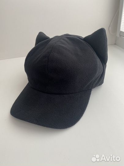 Кепка женская флисовая. Кепка кошка