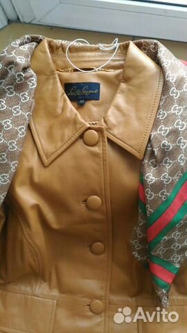 Плащ Кожа Luisa Spagnoli Италия Осень Мода