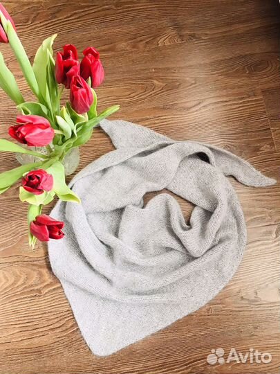 Манишка, снуд ручной работы меринос