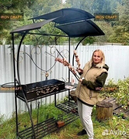 Мангал с печкой под казан