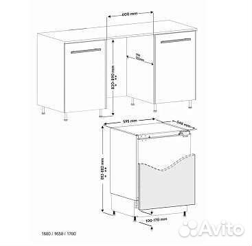 Холодильник встраиваемый под столешницу Vestel