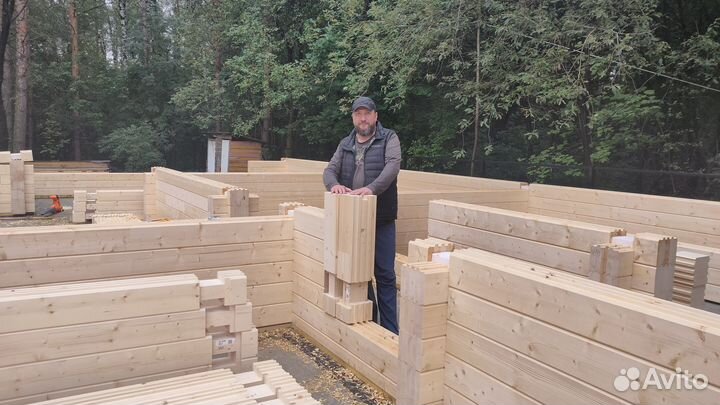 Сборка домов из клееного бруса