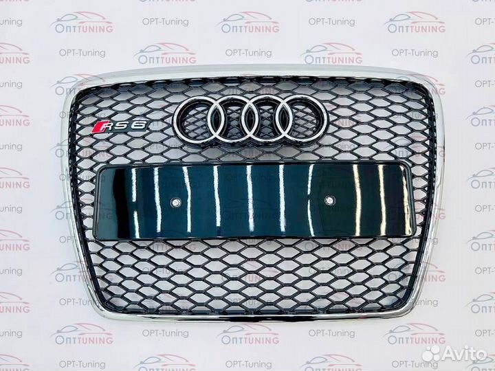 Решетка в стиле RS6 на Audi A6 C6 style 1