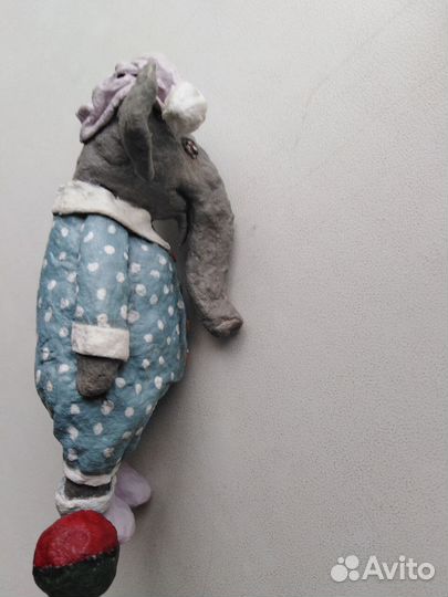 Ватная игрушка слоник