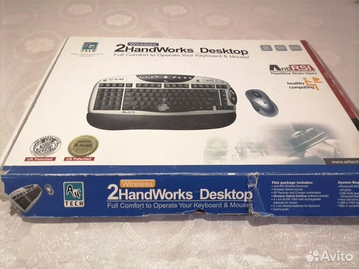 Беспроводная клавиатура и мышь A4 tech