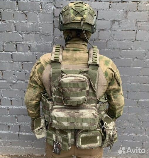 Бронежилет разгрузочный жилет плитник мох подсумк
