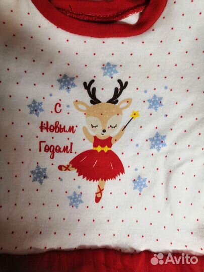 Платье боди новогоднее 68 размер