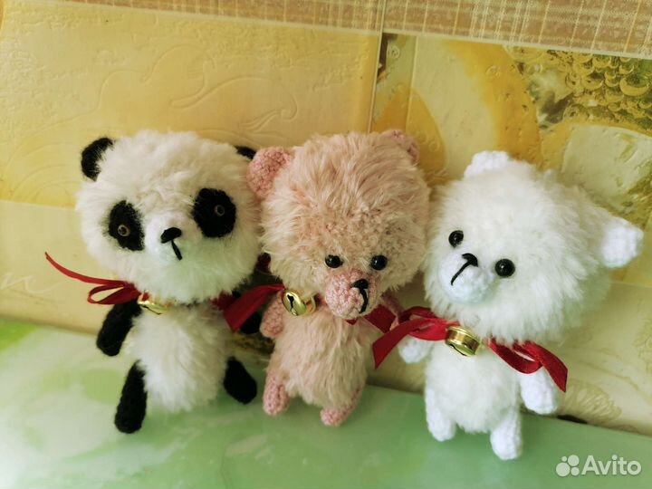 Три медведя-брелок