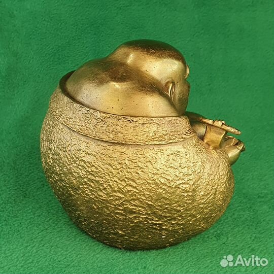 Бронзовая статуэтка. Хотэй (большой). Фен-шуй