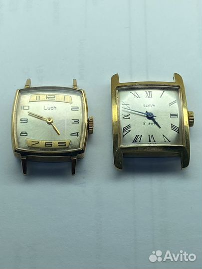 Позолоченые AU женские часы slava,luch
