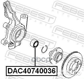 Подшипник ступ. перNissan Sunny N14 90/Almera