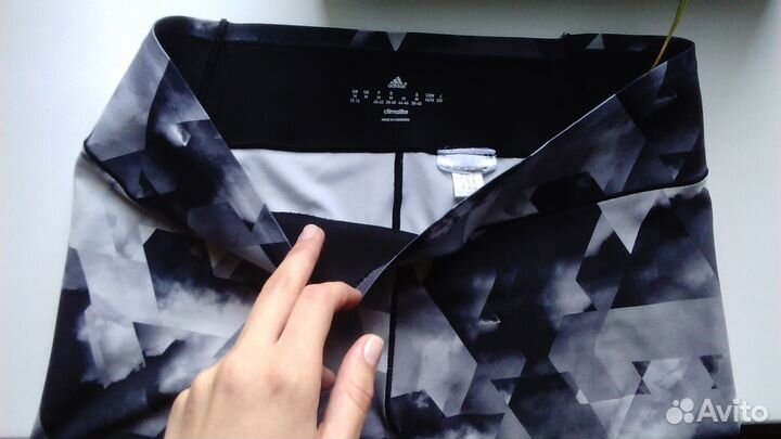 Леггинсы с принтом геометрия/облака (adidas)