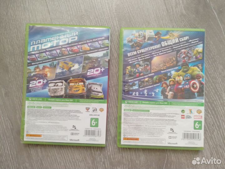 Диски на xbox 360 - Lego Мстители, Тачки 3