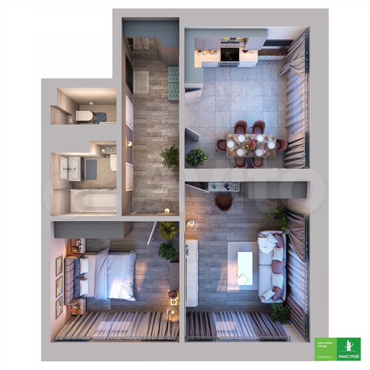 2-к. квартира, 71,9 м², 2/27 эт.