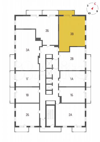 3-к. квартира, 68,5 м², 7/24 эт.