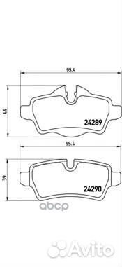 Колодки тормозные дисковые зад P06052 Brembo