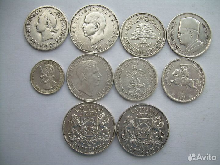Иностранные монеты серебро