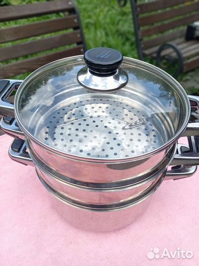 Кастрюля, мантоварка, пароварка из нержавейки
