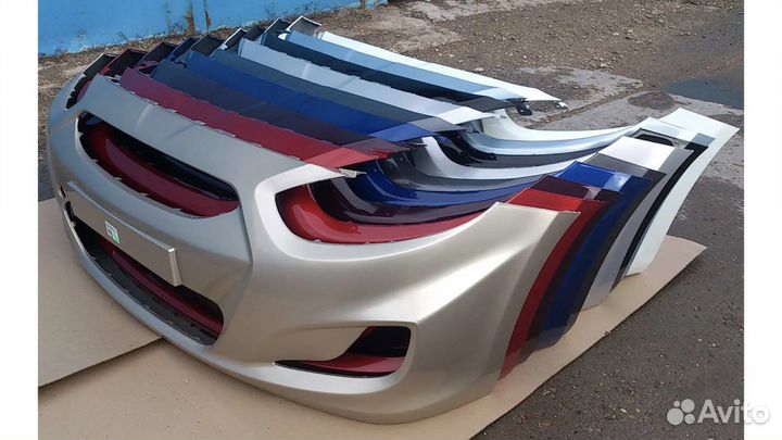 Бампер передний на hyundai solaris 2011+