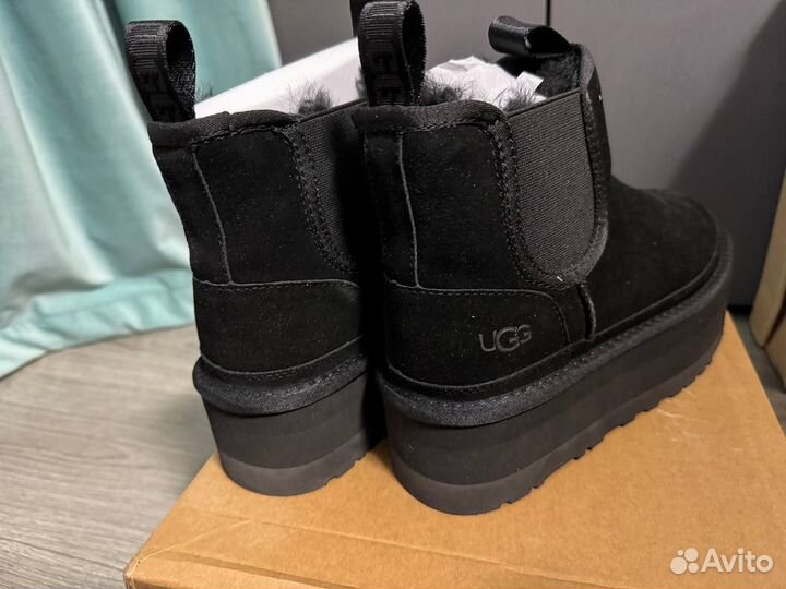 Угги UGG Neumel Platform chelsea black 39р 25см