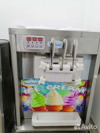 Фризер для мягкого мороженого 3 рожка