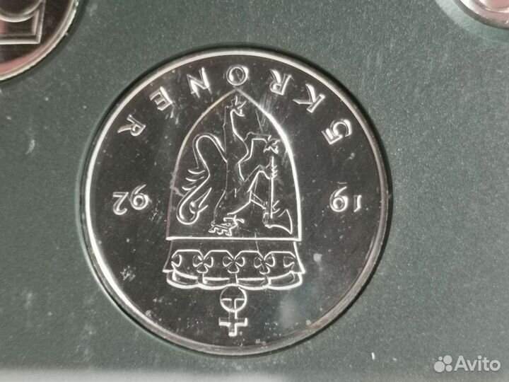 Набор монет Норвегии 1992 в пластиковой упаковке