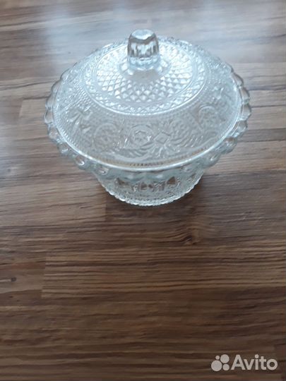 Хрустальная конфетница с крышкой СССР