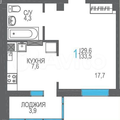 1-к. квартира, 33,5 м², 7/8 эт.