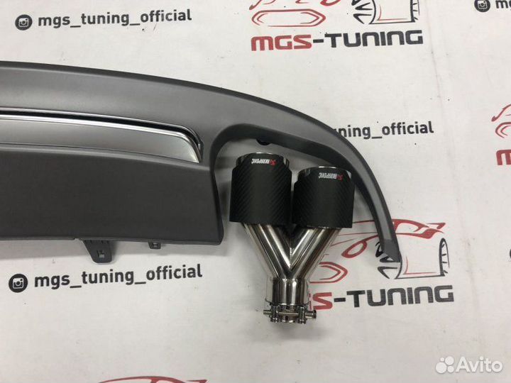 Диффузор на Audi A5 в стиле S5+Acrapovich стиль 3