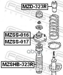 Опора амортизатора mazda 323 98-04 задн.лев. MZ