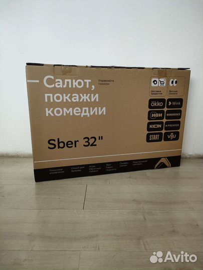 Новый smart телевизор sber 32 дюйма (81см)