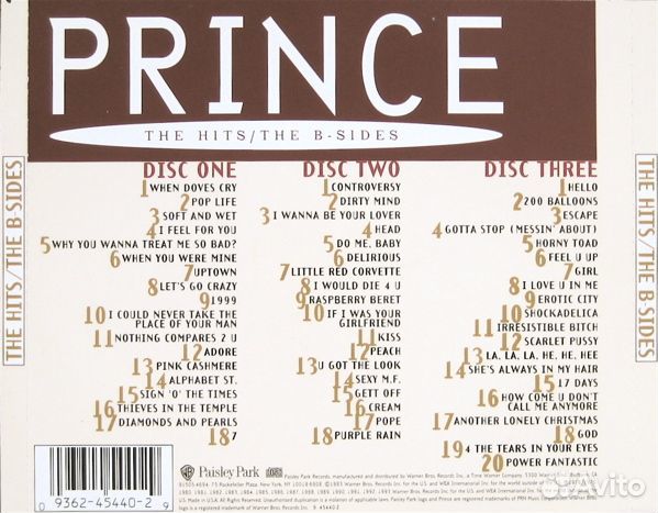 Prince - The Hits 1 + 2 plus The B-Sides (3 CD)