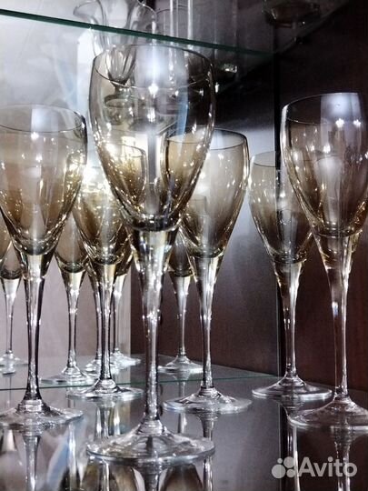 Фужер Богемское цветное стекло СССР 20 см