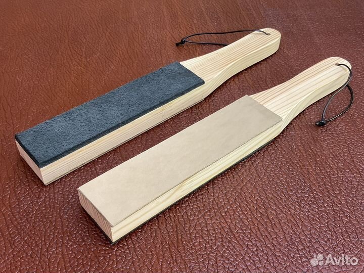 Бруски с кожей для доводки ножей и бритв (Россия)