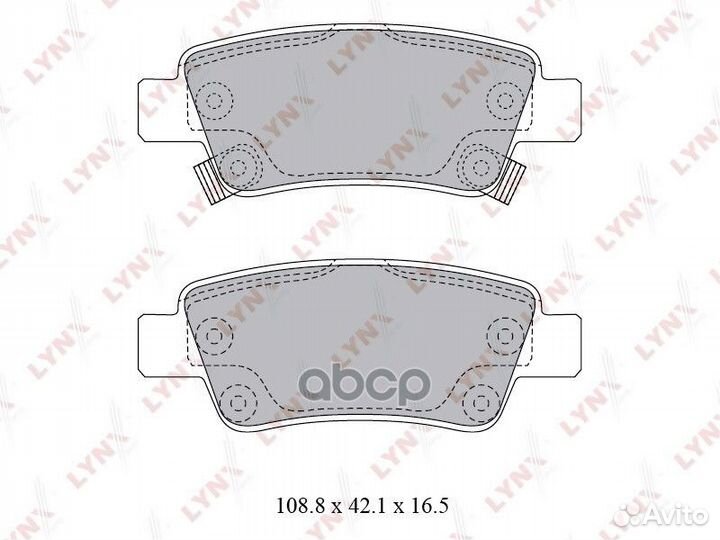 Колодки тормозные дисковые зад BD3430 lynxauto