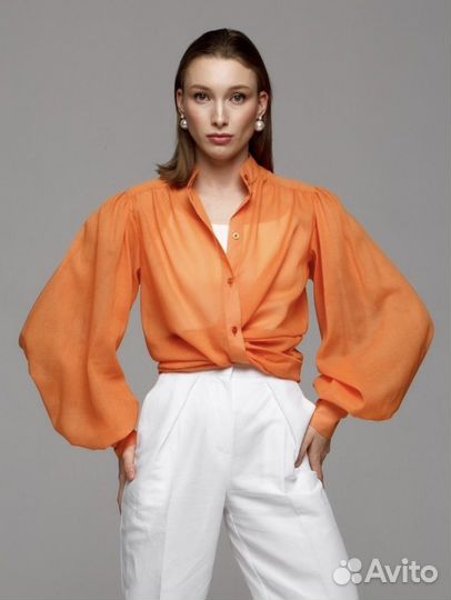 Блузка женская оранжевая